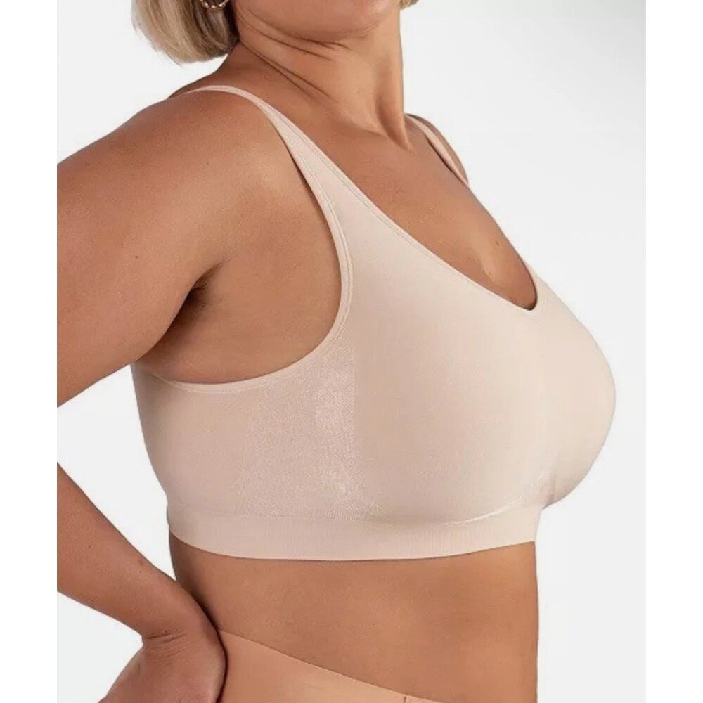 Truekind Everyday Comfort Straps Wireless Shaping Bra - Large, Beige‎ NWT